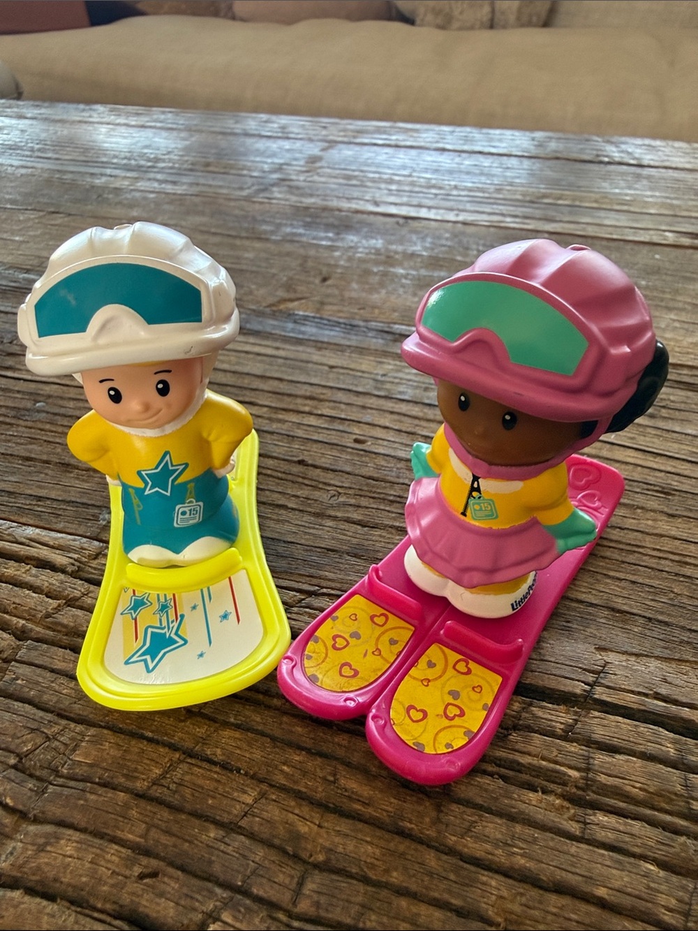 Fisher-Price Little People Ski Buddies Toy Set - Pink & Yellow